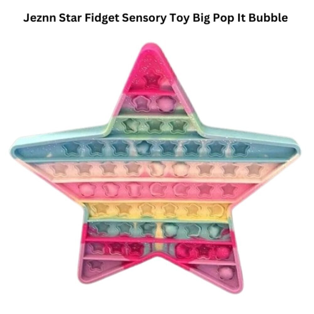 Jeznn Star Fidget Sensory Toy Silicone Pop It Pastel